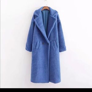 COPY - New-Light Powder Sky Blue Teddy Coat
